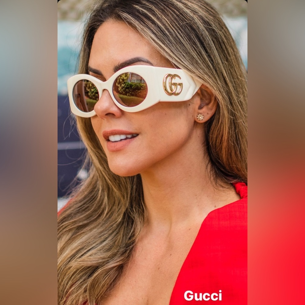 NEW🔥GUCCI Pink Gg0810s 003 New Square-frame Injection Sunglasses - Picture 4 of 16